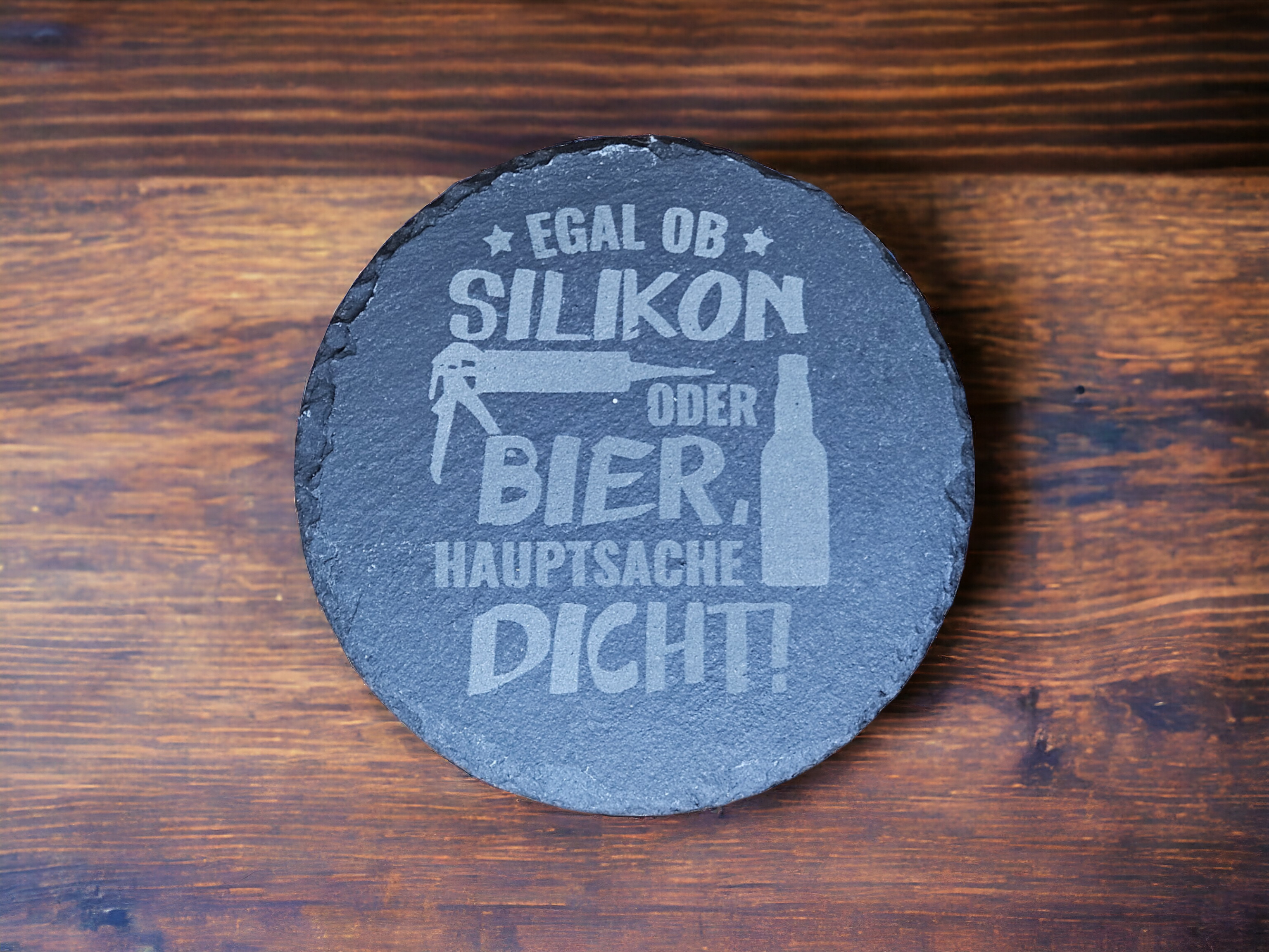 Untersetzer Schiefer Bier