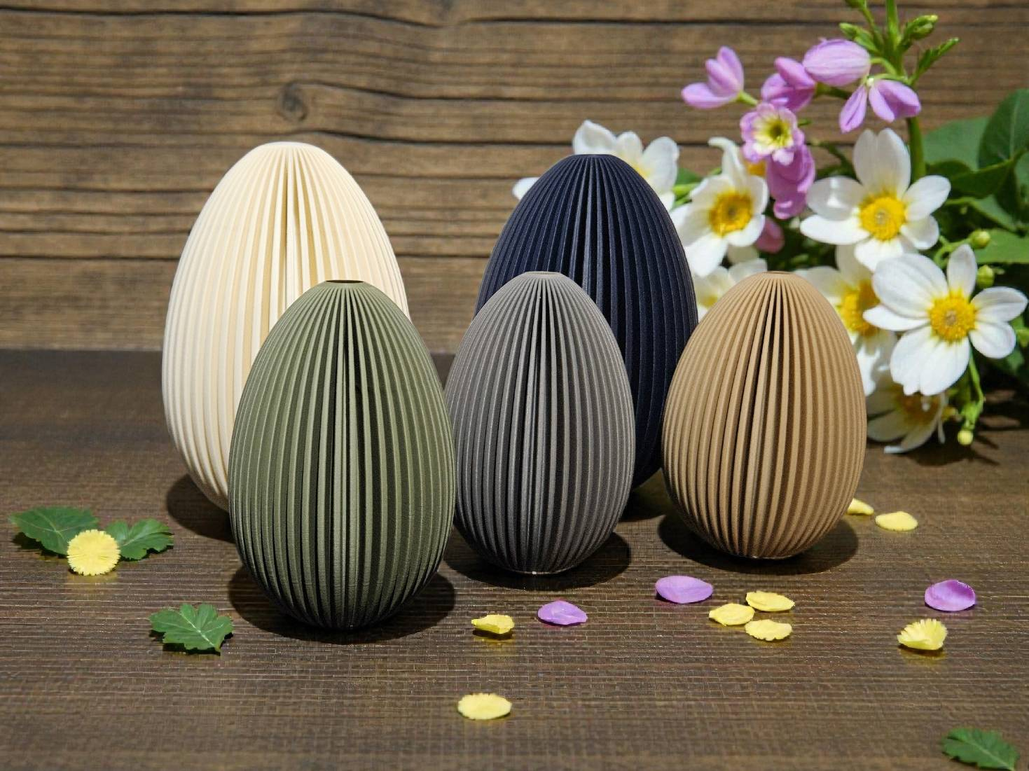 3D-gedrucktes Osterei in moderner Optik